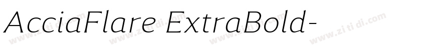 AcciaFlare ExtraBold字体转换